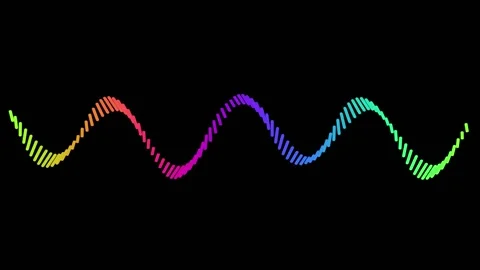 Abstract Rainbow Waveform Animation Dynamic Digital Spectrum Visualizer Loo.. Stock-Footage 339078600