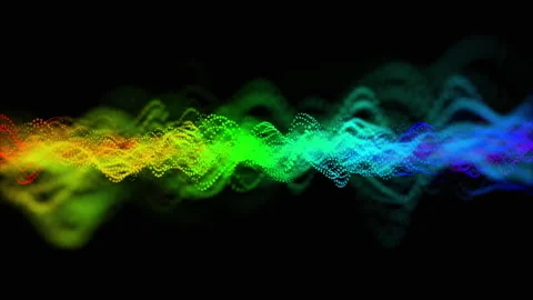 Abstract rainbow waves background animation. Rainbow sound audio waves Video stock 239835082