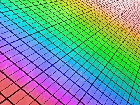 Abstract rainbow windows heap, modern skyscrapper technology Fotos de archivo