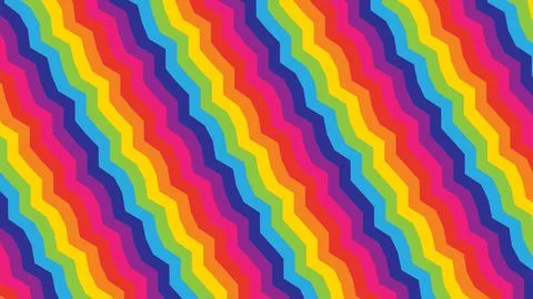 Abstract rainbow zigzag stripes create a vibrant geometric pattern with Stock Illustration