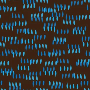 Abstract raindrops vector pattern on dark umber Stock Illustration