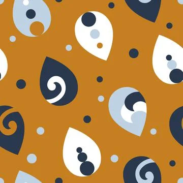 Abstract raindrops vector seamless pattern design illustration Stock Illustration