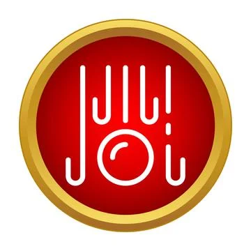 Abstract raining icon showing falling elements in red circle イラスト素材
