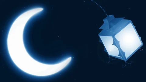 Abstract ramadan background 4K blue Stock Footage 106448990