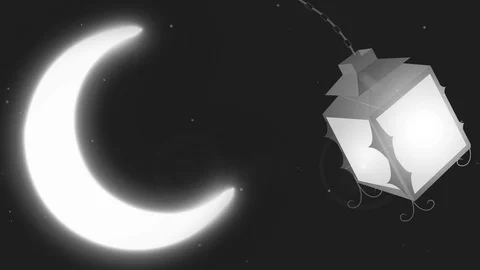 Abstract ramadan background 4K colorless Stock Footage 106448888