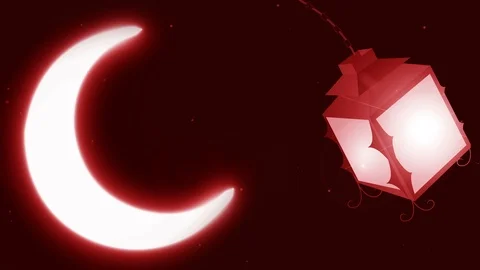 Abstract ramadan background 4K red Stock Footage 106448965