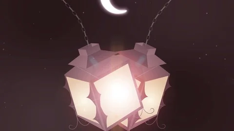 Abstract ramadan-candle background 4K pale Stock Footage 106770402