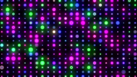 Abstract random animated glowing dots in distorted pattern. Seamless loop Video stock 164012397