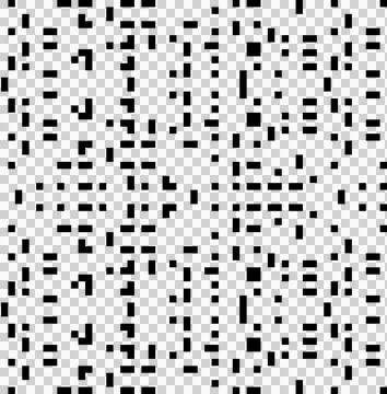 Abstract random background structure. Isolated black pixel pattern. イラスト素材