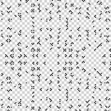 Abstract random background structure. Isolated black pixel pattern. 스톡 일러스트