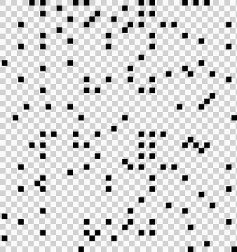 Abstract random background structure. Isolated black pixel pattern. Transpa.. 스톡 일러스트