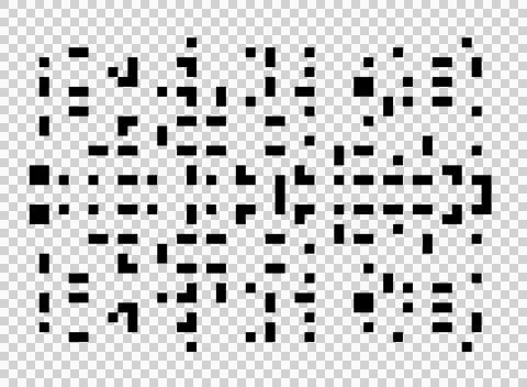 Abstract random background structure. Isolated black pixel pattern. Transpa.. 스톡 일러스트