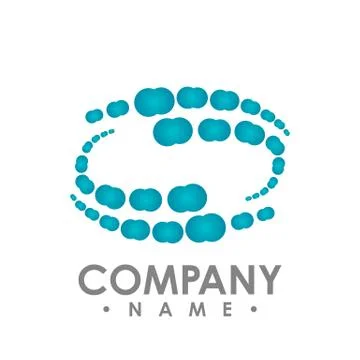 Abstract random blue dots vector design template on white background 스톡 일러스트