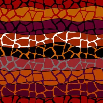 Abstract random brown tribal pattern of curved shapes. Stock Illustration