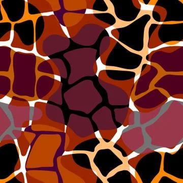 Abstract random brown tribal pattern of curved shapes. Stock Illustration