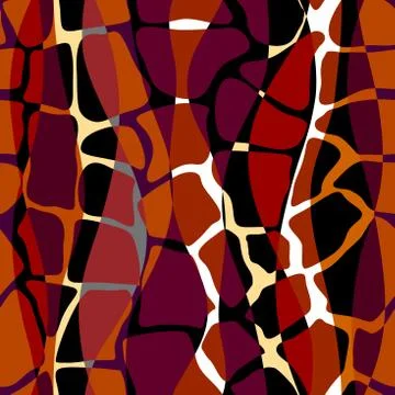 Abstract random brown tribal pattern of curved shapes. イラスト素材