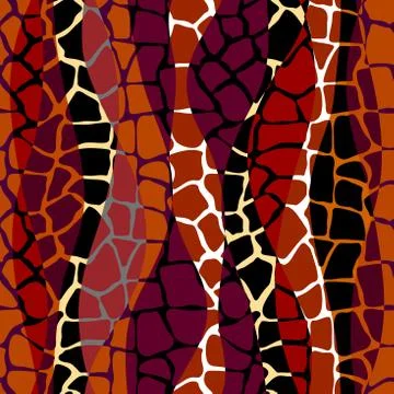 Abstract random brown tribal pattern of curved shapes. 스톡 일러스트