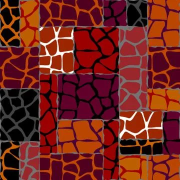 Abstract random brown tribal pattern of curved shapes. Stock Illustration