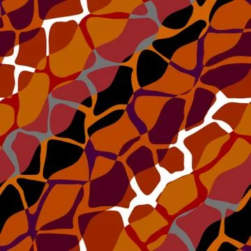 Abstract random brown tribal pattern of curved shapes. Stock Illustration