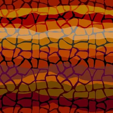 Abstract random brown tribal pattern of curved shapes. イラスト素材