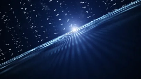 Abstract random data numbers on futuristic tech background Stock Footage 337513021