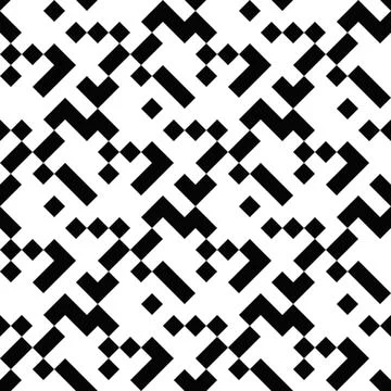 Abstract random diagonal black and white pattern background Ilustração Stock