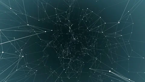 Abstract random digits polygon plexus nodes connections network. For visuals vj Stock-Footage 112271946