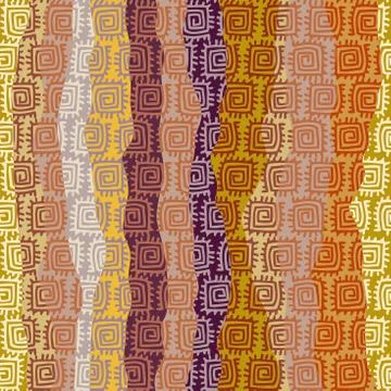 Abstract random grunge pattern of curved multicolor waves. Illustrazione stock
