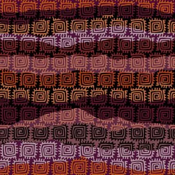 Abstract random grunge pattern of curved multicolor waves. Illustrazione stock