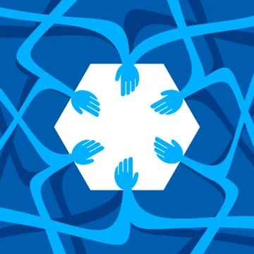 Abstract random hand background Stock Illustration