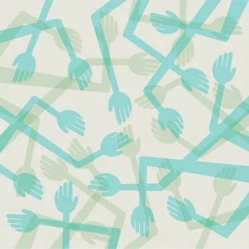 Abstract random hand background Stock Illustration