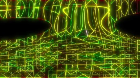 Abstract random neon lines Stock Illustration