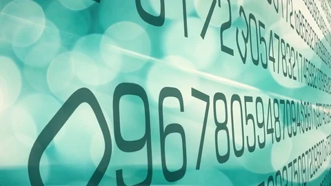 Abstract random numbers 0-9, computer big data concept Stock Footage 83497136