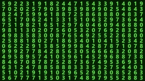 Abstract random numbers Stock Footage 255448027