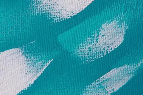 Abstract random paint strokes on teal canvas Stock Illustration