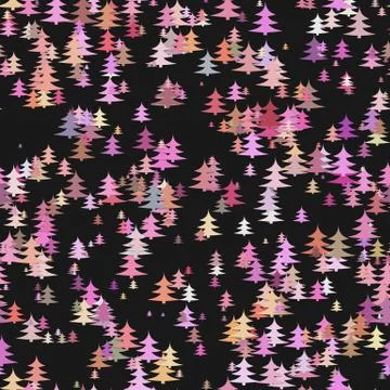 Abstract random pine tree pattern background Stock Illustration