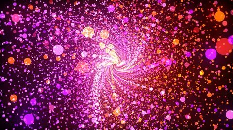 Abstract Random Red Purple Orange Twisted Glitter Sparkle Dust Particles Stock Illustration