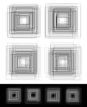 Abstract random square elements Stock Illustration