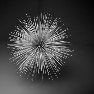 Abstract random star shaped object in dark Stock Illustration