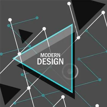Abstract rapid triangular design Illustrazione stock