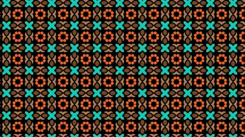 Abstract raster geometric seamless pattern with circles, lines, and Stock Footage 202634190