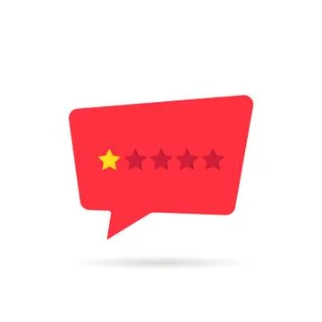 Abstract rating star like negative feedback Stock Illustration