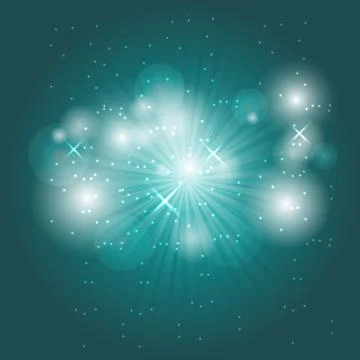 Abstract ray light on green background 스톡 일러스트