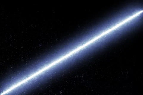 Abstract ray light in space.Line beam effect with texture 库存插图