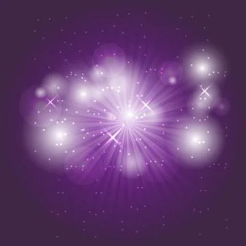 Abstract ray light on violet background 스톡 일러스트
