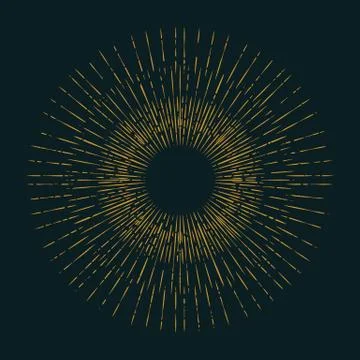 Abstract ray of the sun decoration element Illustrazione stock