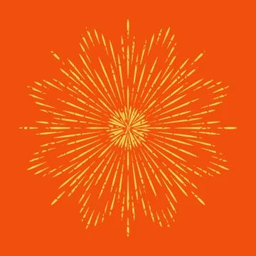 Abstract ray of the sun decoration element Illustrazione stock