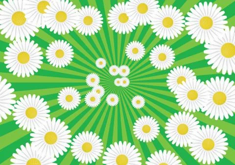 Abstract rays background. white - green palette. Stock Illustration