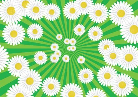 Abstract rays background. White - green palette. Stock Illustration