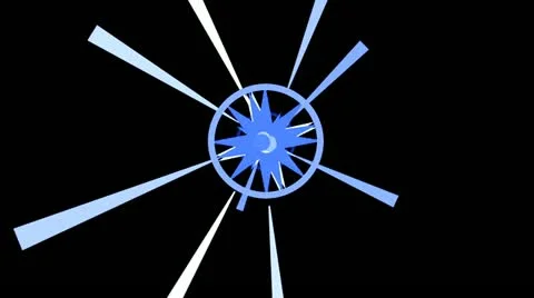 Abstract Rays. Blue Stock Footage 15394293